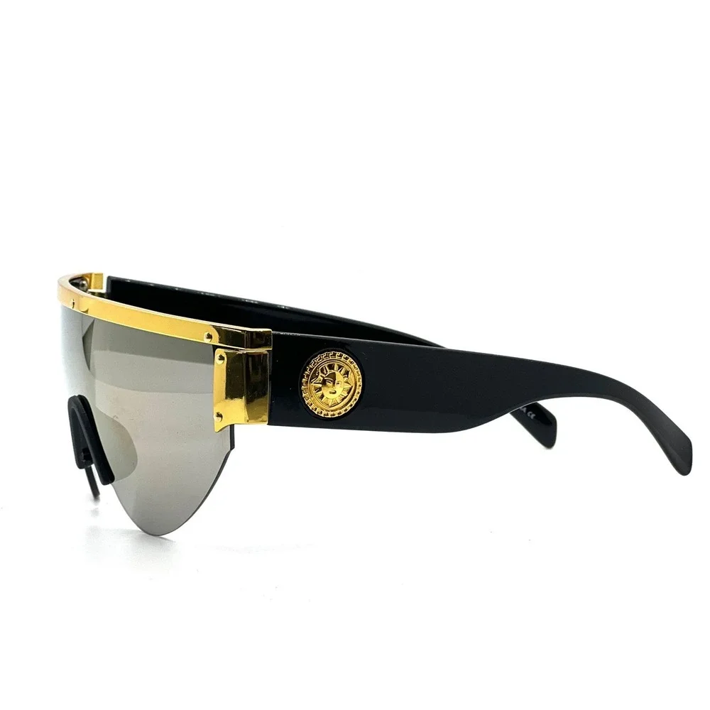 Sunglasses Gold Mirror Lens Trim Accents Designer Style Fashion Lentes Gafas New